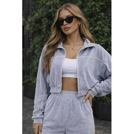 Velour Touch Set Grey – спортен екип от мек велур