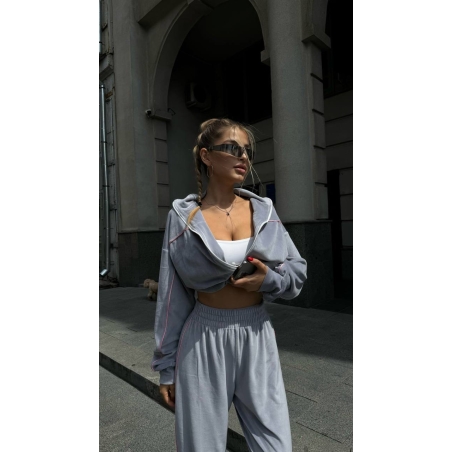 Velour Touch Set Grey – спортен екип от мек велур