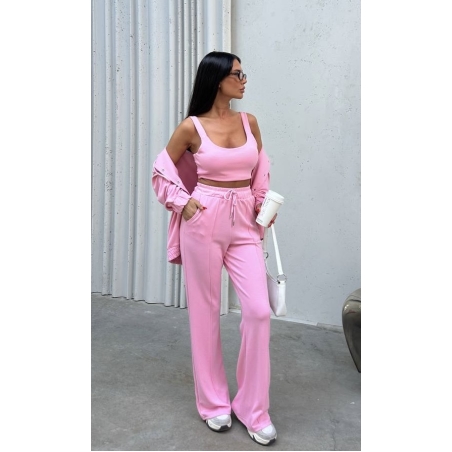 Ona Flow Set Pink - спортно-елегантен комплект от 3 части