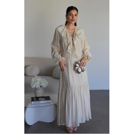 Ефирна Рокля “Breeze Tie” ekru