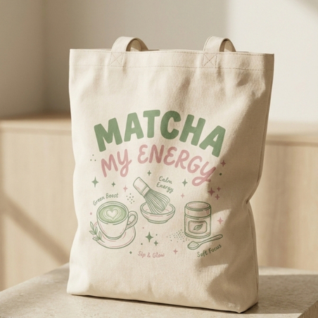 “Matcha My Energy” – Tote Bag