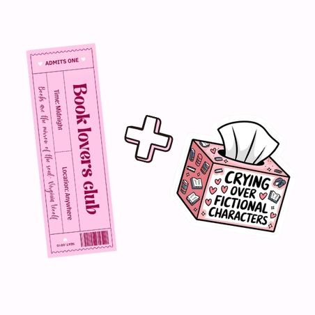 Подарък книгоразделител+стикер