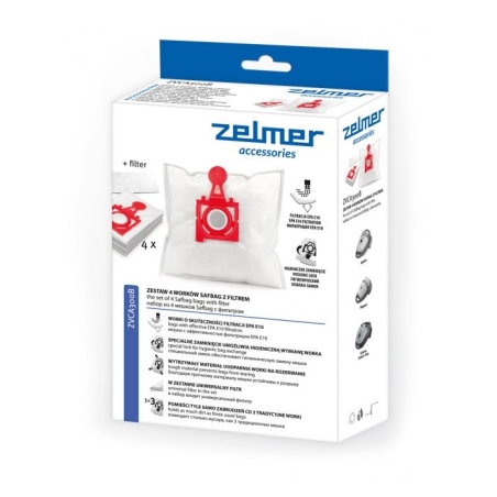 Комплект торбички за прахосмукачка 4 броя + 1 брой филтър ZELMER