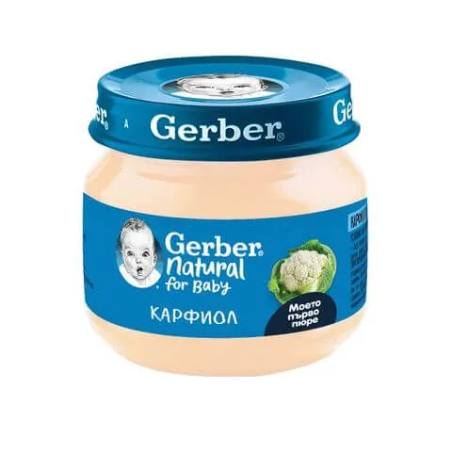 GERBER Пюре от карфиол 4м. 80г.