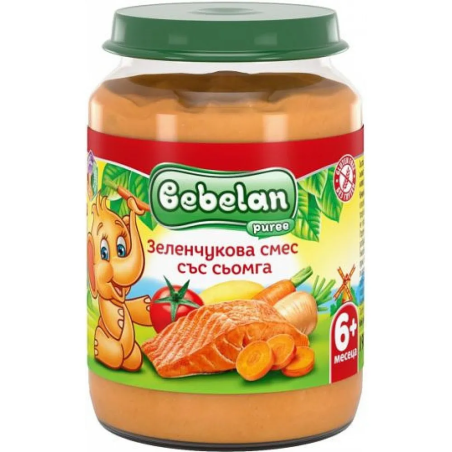 BEBELAN Сьомга със зеленчуци 6м. 190г