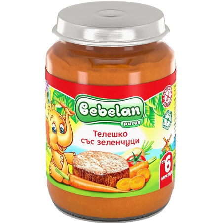Bebelan Телешко със зеленчуци 6м. 190г