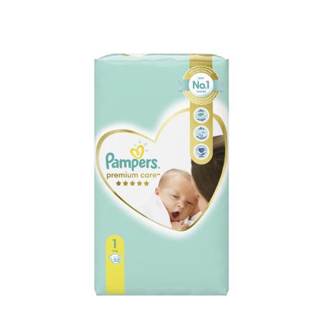 Пелени Pampers Premium Care 1- 52 броя