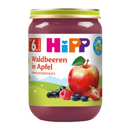 HiPP БИО Горски плодове с ябълка 4м. 125г