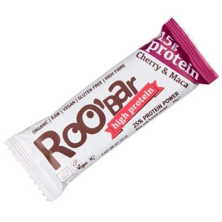 Суров протеинов бар с череши и мака, 60g, Roobar