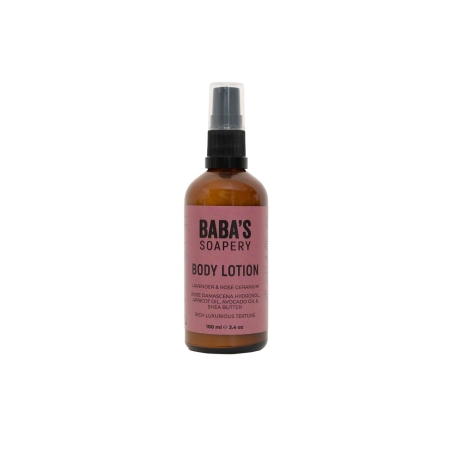 Лосион за тяло с лавандула и гераниум 100 мл. BABA'S SOAPERY