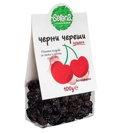 Черни череши без костилки сушени 100 гр. SERENA