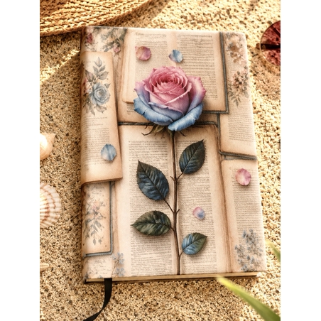 Подвързия за книга цветя и книги 