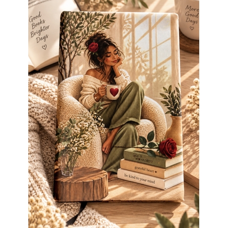 Подвързия за книга цветя и книги 