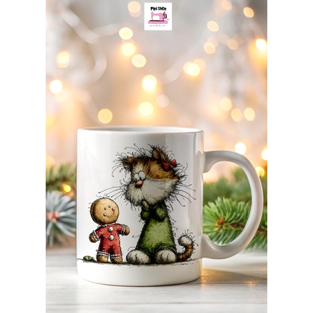 Коледна керамична чаша