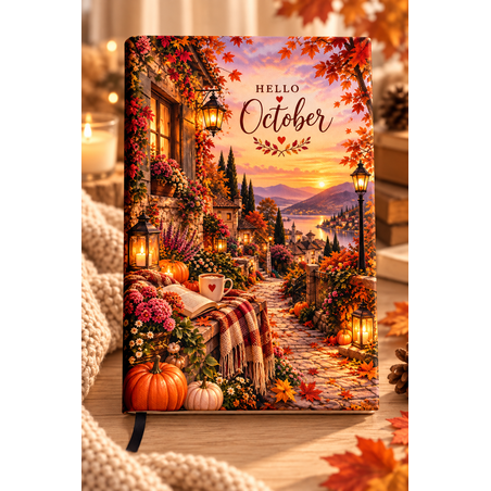 October подвързия за книга с персонализация | Хендмейд уют и стил