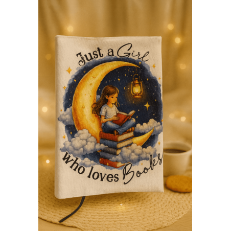Подвързия за книга с момиче | Хендмейд уют и стил