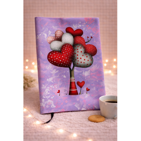 Подвързия за книга дърво със сърца | Хендмейд уют и стил