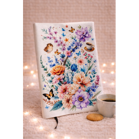 Подвързия за книга с цветя | Хендмейд уют и стил