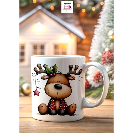 Коледна керамична чаша