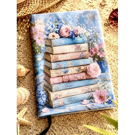 Подвързия за книга цветя и книги 