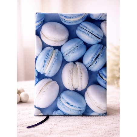 Подвързия за книга сини макарони | Хендмейд уют и стил