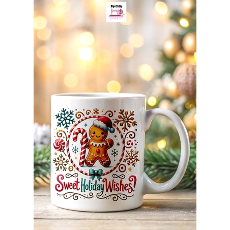 Коледна керамична чаша