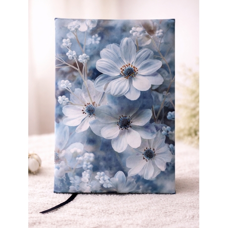 Подвързия за книга сини цветя | Хендмейд уют и стил