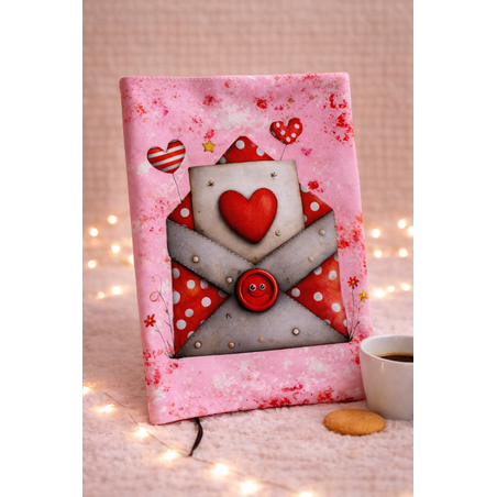 Подвързия за книга със романтичен плик  | Хендмейд уют и стил