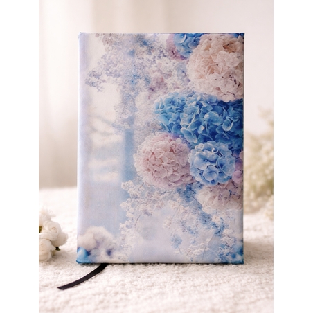 Подвързия за книга сини цветя | Хендмейд уют и стил