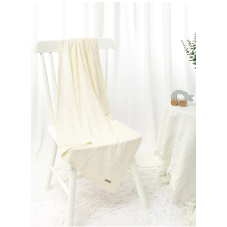 Мекичко памучно одеяло white