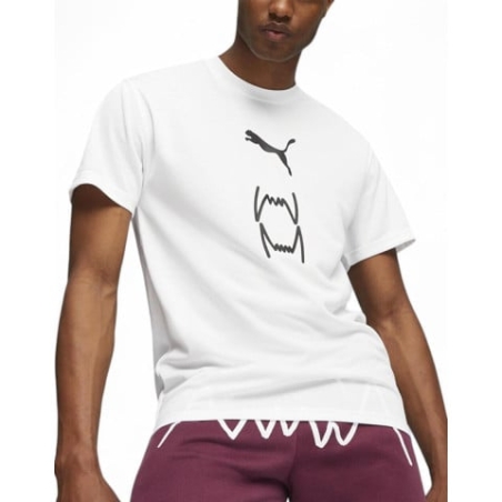PUMA Franchise Core Basketball Tee White