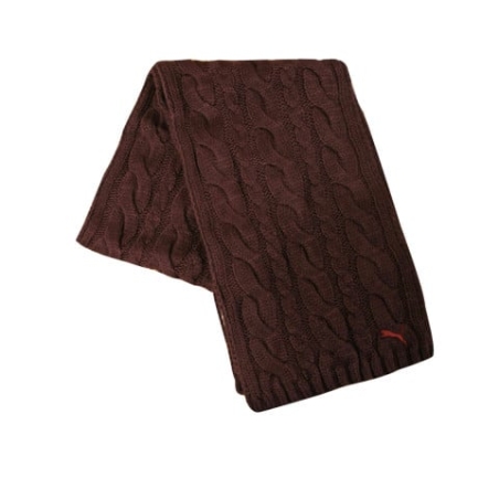 PUMA Dave Cable Knit Scarf Bordo