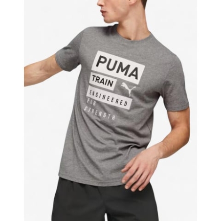 PUMA Train Engineered Graphic Tee Grey
