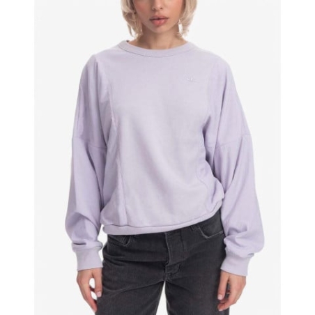 ADIDAS Originals Embroidered Logo Crew Neck Sweatshirt Purple