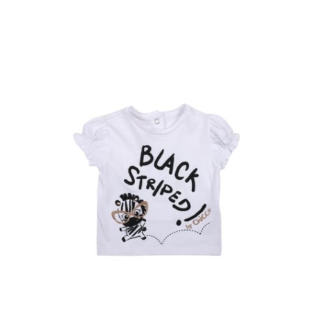 CHICCO Girls Knitted Tee White Printed