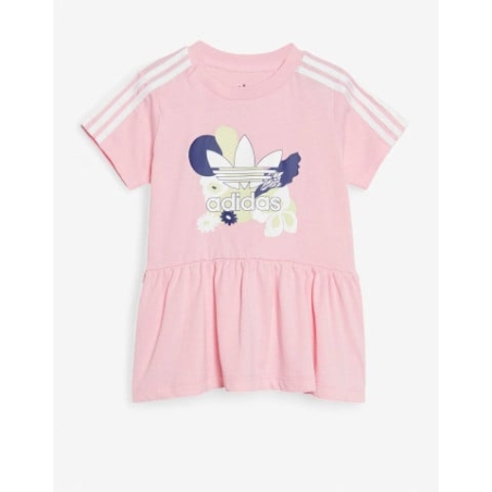 ADIDAS Originals Flower Print Dress And Tights Set Pink/Multi
