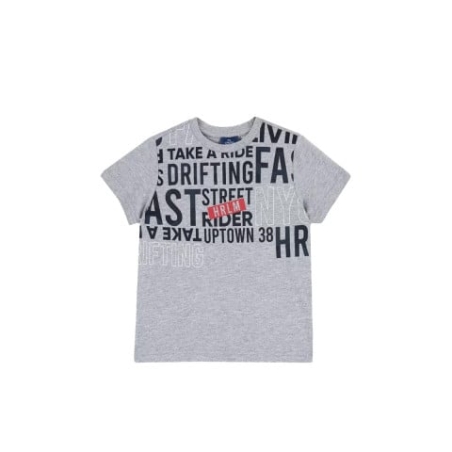 CHICCO Boys Letters Tee Light Grey