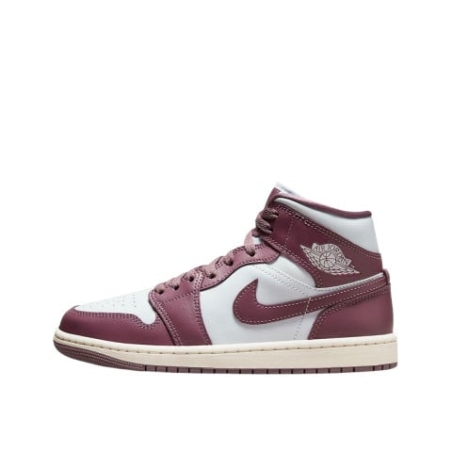 NIKE Air Jordan 1 Mid Shoes Mauve/White