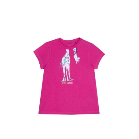 CHICCO Girls Giraffe Tee Dark Pink