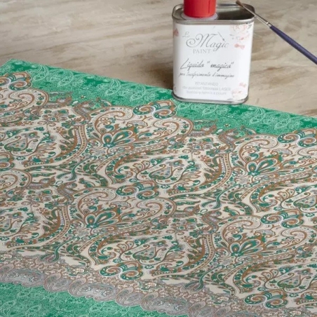 Хартия за трансфер Magic paint PAISLEY Зелена симфония
