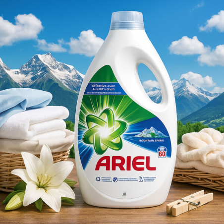 Течен перилен препарат Ariel Mountain Spring за 60 пранета