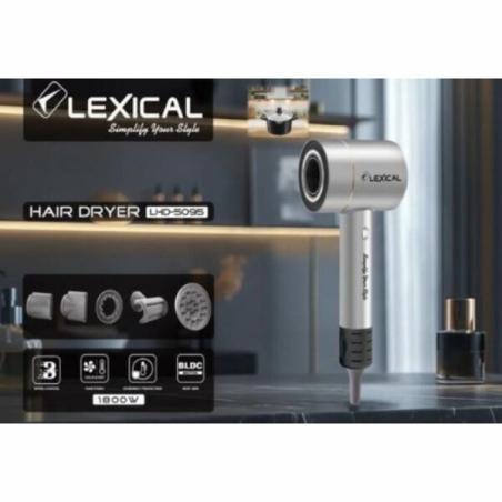 Сешоар за коса Lexical LHD‑5095 Turbo Force, мощен и компактен, с BLDC мотор и йонизираща функция