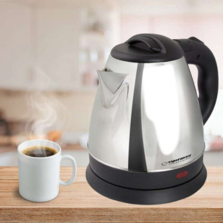 Електрическа кана Spring 1350W, 1 литър, сребриста, от неръждаема стомана
