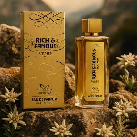 Rich & Famous парфюм – луксозен аромат с дълготрайно ухание, елегантен и запомнящ се, подходящ за специални поводи и подарък.