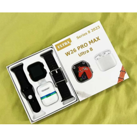 Комплект Smart часовник с TWS слушалки W26 Pro Max ULTRA за пълноценно изживяване