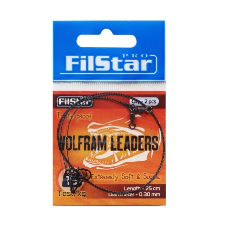 FilStar Wolfram Leader - Повод за щука - 25cm 15kg