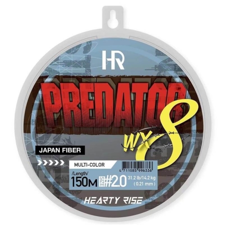 HEARTY RISE PREDATOR WX8 BRAID 150M - ПЛЕТЕНО ВЛАКНО (ЖЪЛТО)
