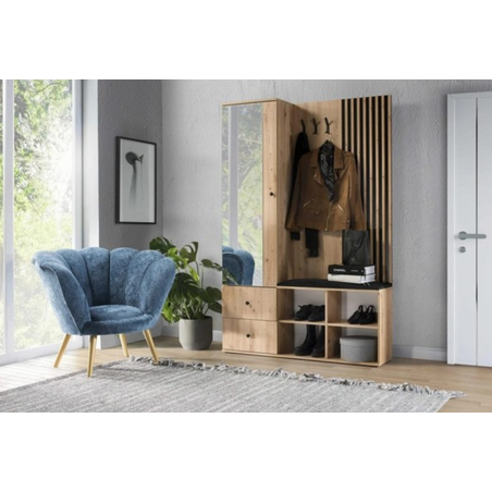 Портманто CALI Дъб артисан/черно