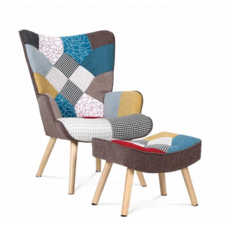 Фотьойл FRANK с табуретка пачуърк