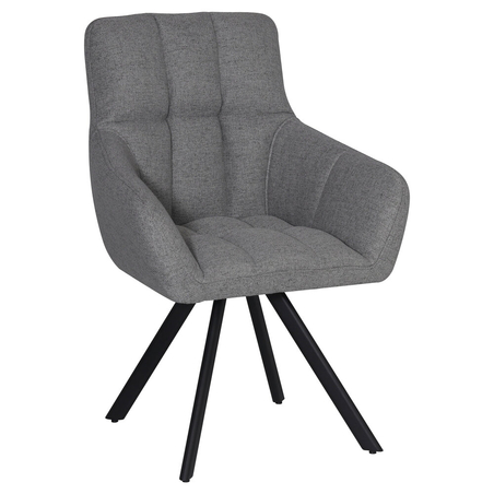 Трапезен стол ALGAN - светло сиво/черно